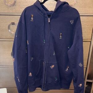 POLOZip-Up Hoodie Sweater